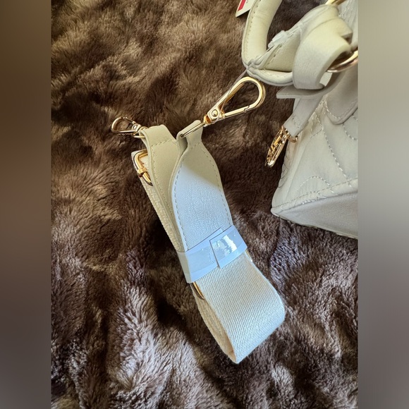 NWT Valentino Orlandi White Mini Purse/Tote/Crossbody with Thick Strap - Picture 7 of 9